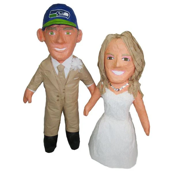 Custom Bride and Groom Wedding Pinata Centerpiece - Image 8