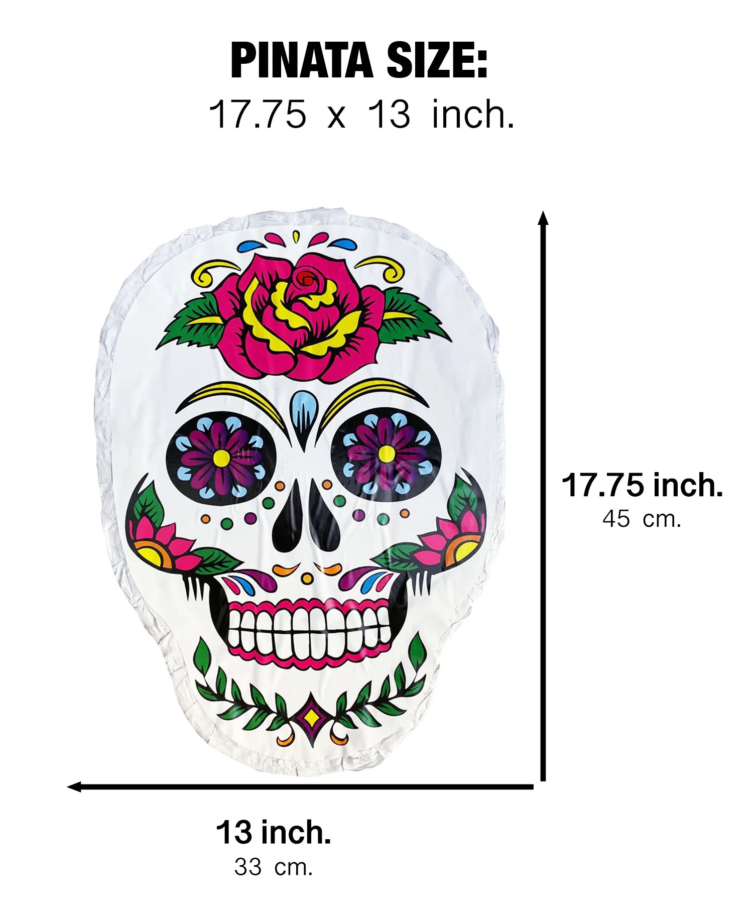 White Sugar Skull Pinata - Image 4